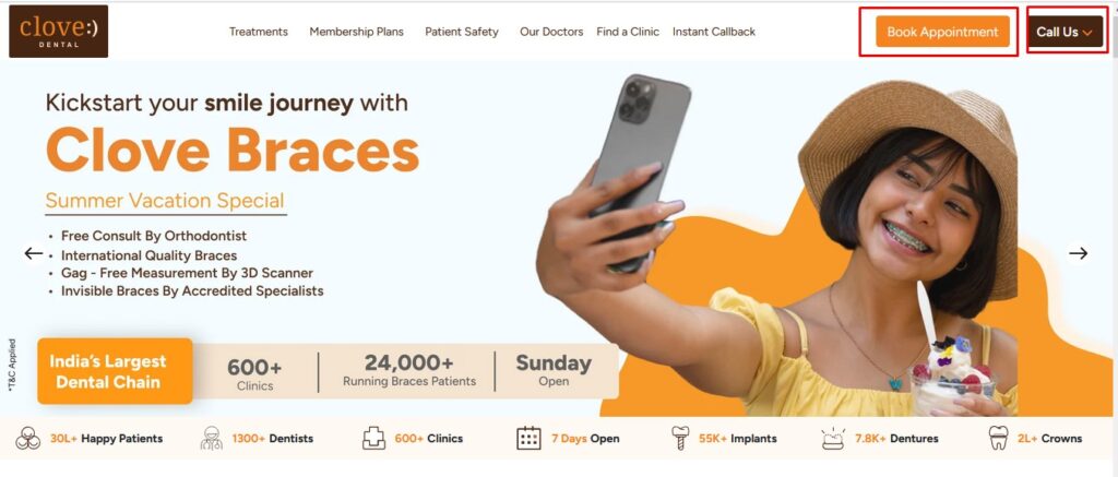 clove-dental-website-home-page