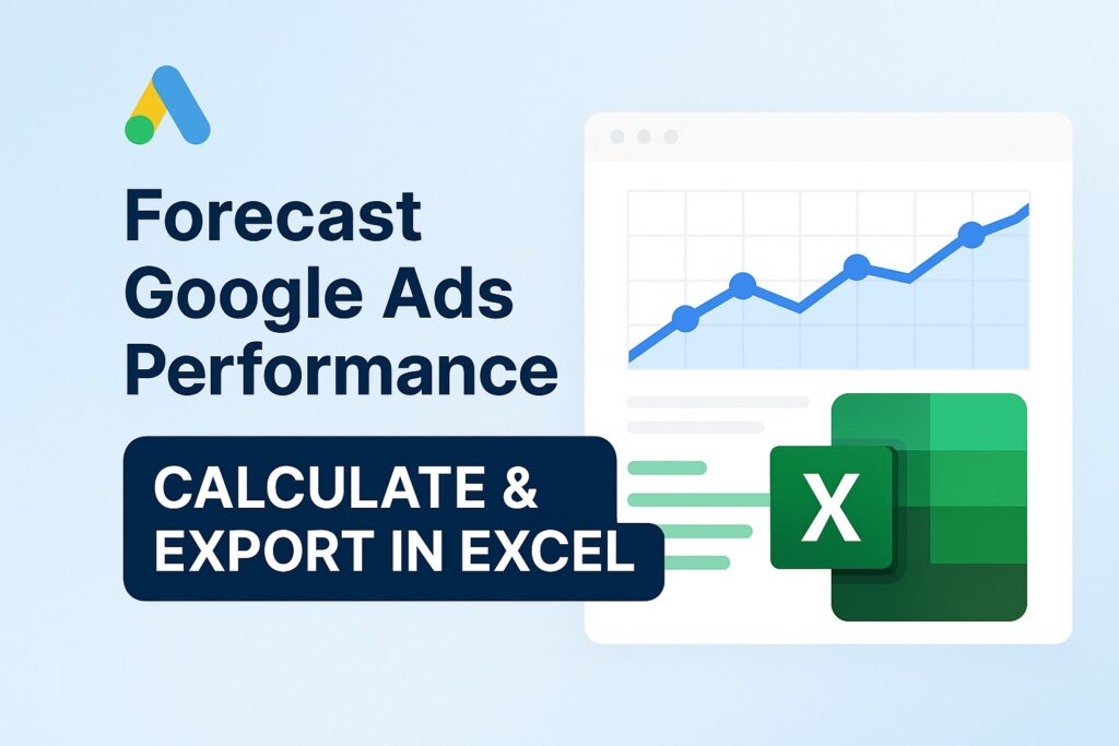 google forecast - calculator & export option in excel